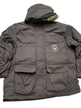 Men’s Hawke & co Outfitter Brown Winter Puffer Jacket Size Large
